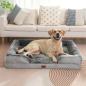 Preview: Hundesofa Grosse Hunde, Hundecouch Flauschig, Hundebett Waschbar, rutschfest Hundebetten, Weich Bequem Hundebett, Haustierbett für mittlere große Hunde (89 * 63 * 18cm)